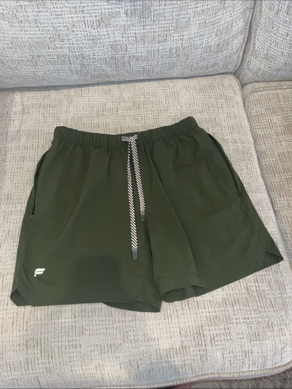 Fabletics Men's Olive Drawstring Athletic Shorts small